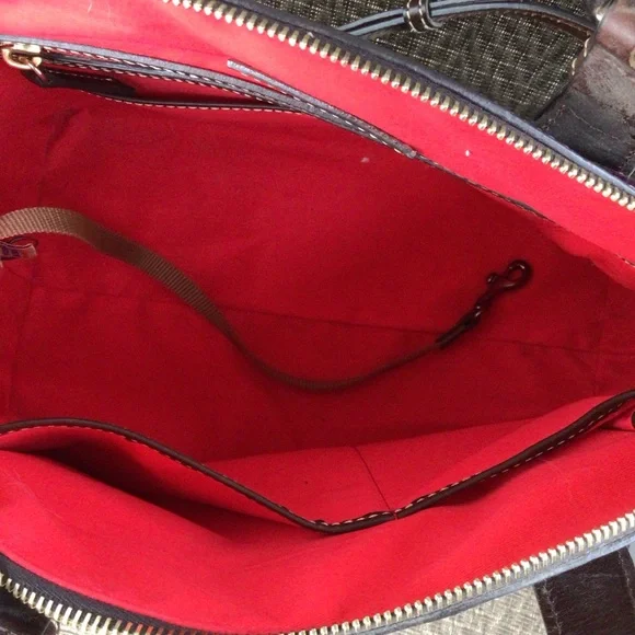 ❌️SOLD❌️ Dooney & Bourke TRINA Grape Croc Leather Satchel Bag - Picture 6 of 8